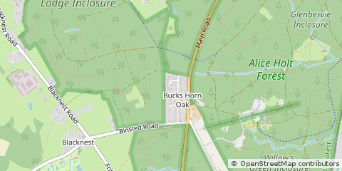 Map of Farnham, Surrey