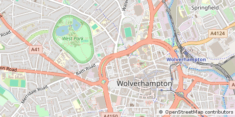 Map of Wolverhampton, West Midlands
