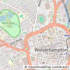 Map of Wolverhampton, West Midlands