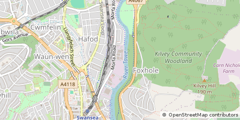 Map of Swansea