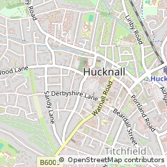 Map of Nottingham, Nottinghamshire