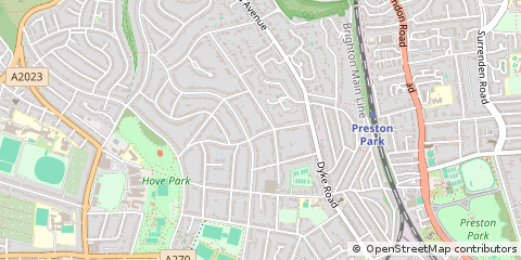 Map of Hove, East Sussex