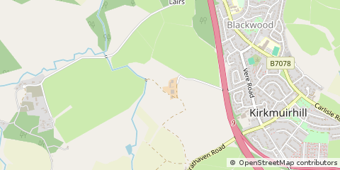 Map of Lesmahagow, Lanarkshire