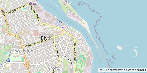Map of Blyth, Northumberland