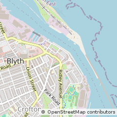 Map of Blyth, Northumberland