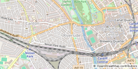 Map of Cardiff