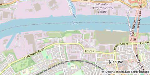 Map of Jarrow, Tyne and Wear