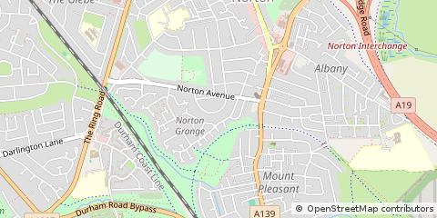 Map of Stockton-on-Tees, Cleveland