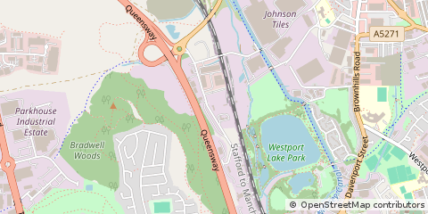 Map of Stoke on Trent, Staffordshire