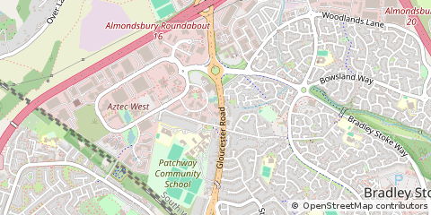 Map of Almondsbury, Bristol