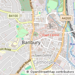 Map of Banbury, Oxfordshire
