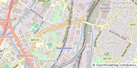 Map of Birmingham, West Midlands