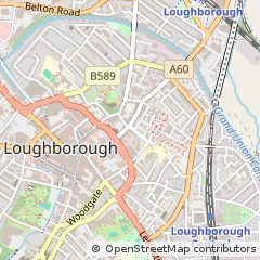Map of Loughborough, Leicestershire