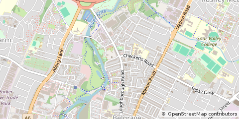 Map of Leicester, Leicestershire