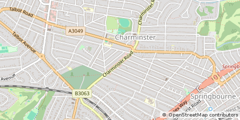 Map of Bournemouth, Dorset
