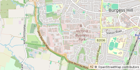 Map of Burgess Hill, West Sussex