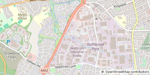 Map of Warwick, Warwickshire