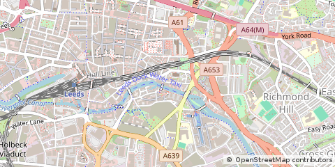 Map of Leeds, West Yorkshire