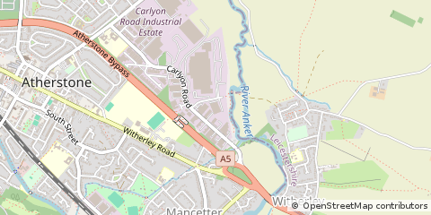 Map of Atherstone, Warwickshire
