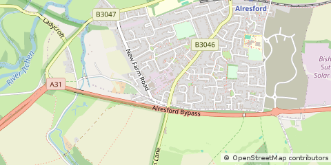 Map of Alresford, Hampshire