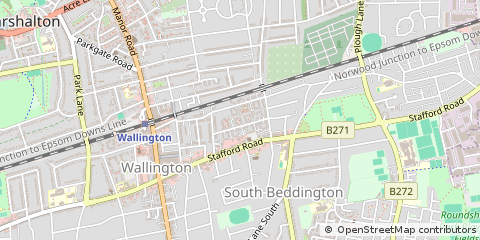Map of Wallington, Surrey