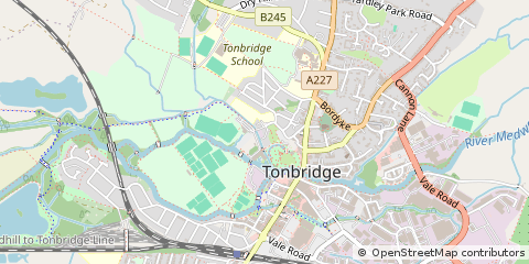 Map of Tonbridge, Kent