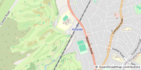 Map of Hillside, Southport Merseyside