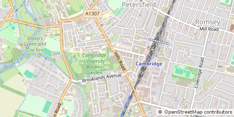 Map of Cambridge, Cambridgeshire
