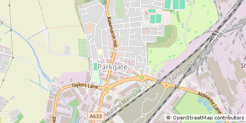 Map of Rotherham Yorkshire, South Yorkshire