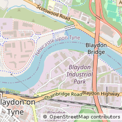 Map of Blaydon-on-Tyne, Tyne and Wear