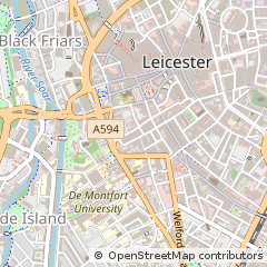 Map of Leicester, Leicestershire