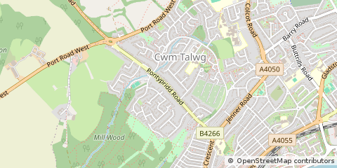 Map of Barry, Vale of Glamorgan