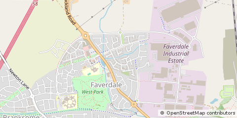 Map of Darlington, County Durham
