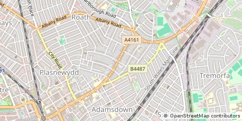 Map of Cardiff, S Wales