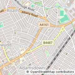 Map of Cardiff, S Wales