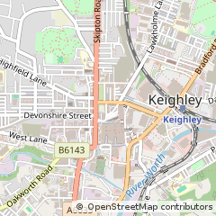 Map of Keighley, West Yorkshire