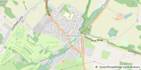 Map of Wickham, Hampshire