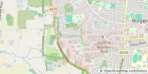 Map of Burgess Hill, West Sussex