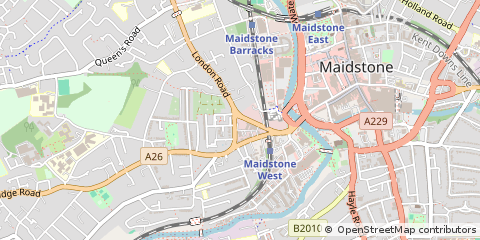 Map of Maidstone, Kent