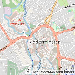 Map of Kidderminster, Worcestershire