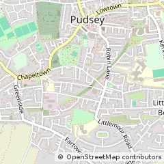 Map of Pudsey, West Yorkshire