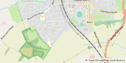 Map of Oakham, Rutland