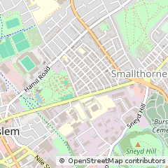 Map of Stoke on Trent, Staffordshire