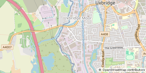Map of Uxbridge, Middlesex