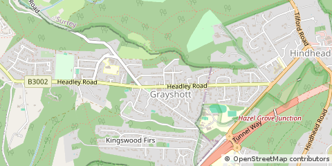 Map of Hindhead, Surrey