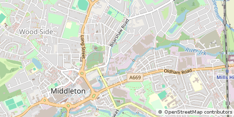 Map of Manchester, Lancashire