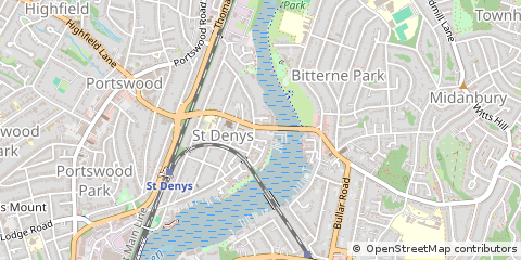 Map of Southampton, Hampshire