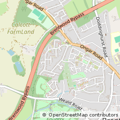 Map of Brentwood, Essex