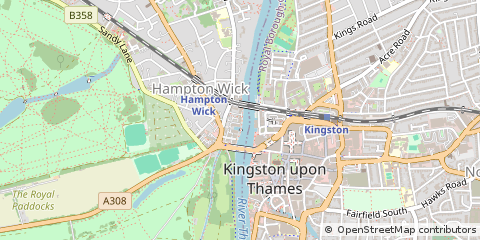 Map of Kingston-Upon-Thames, Surrey