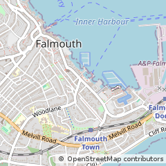 Map of Falmouth, Cornwall